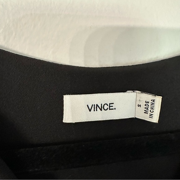 Vince. Women’s Sleeveless V-Neck Blue, White & Black 100% Silk Dress Sz S GUC - Picture 5 of 9